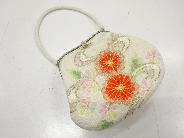 アンティーク　ビーズバッグ